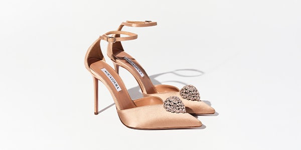 Papillon Sandal 105 | Gold metallic leather sandals | Aquazzura