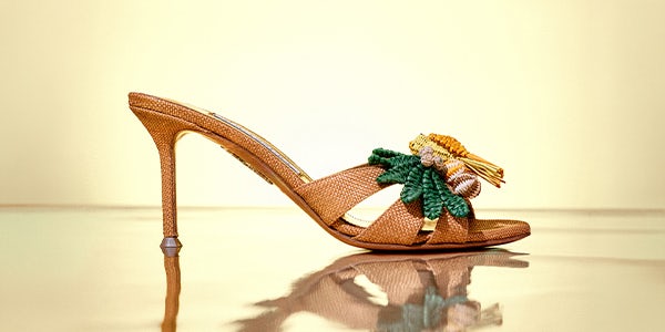 Latour Sandal 50 | Black suede sandals | Aquazzura