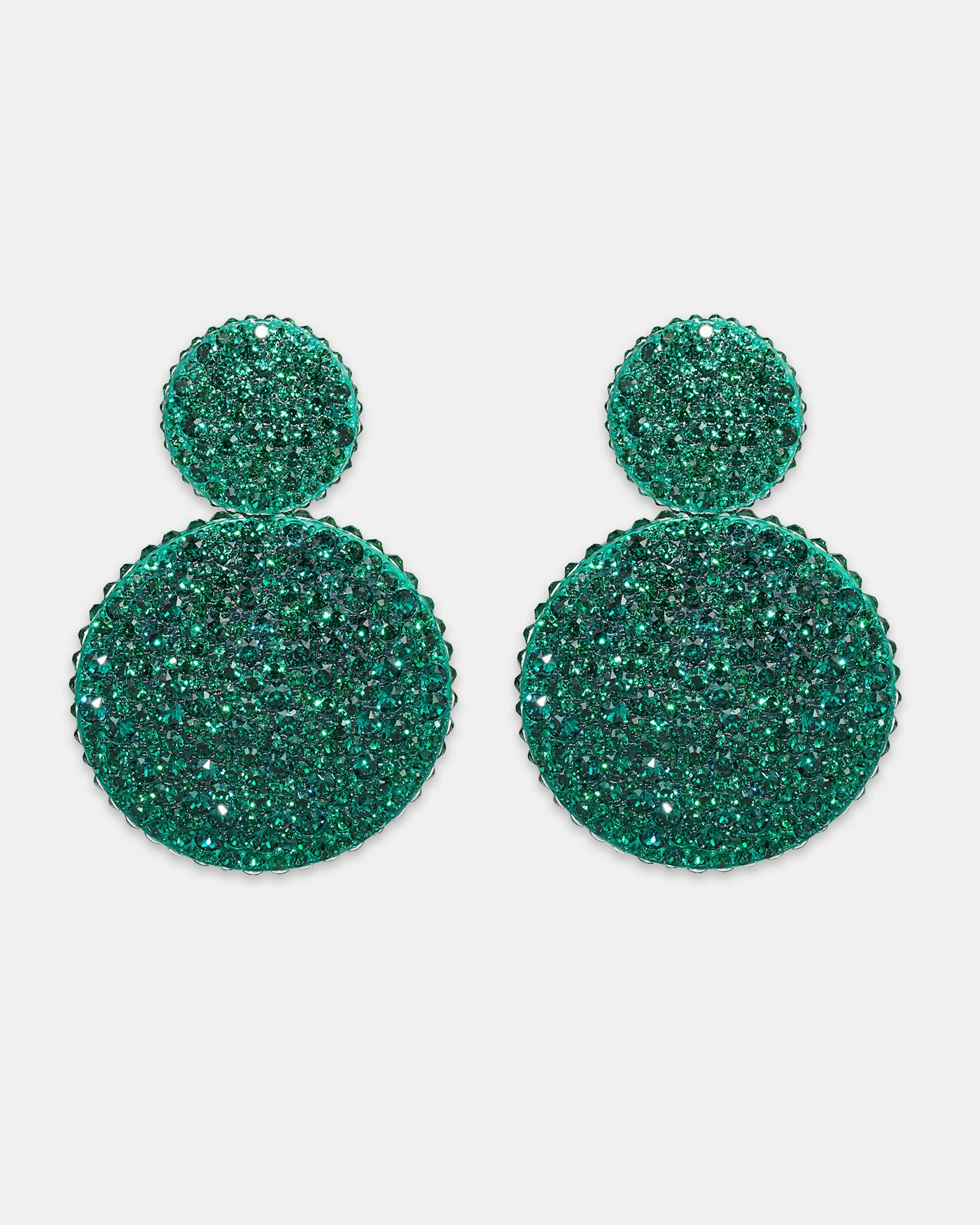 Crystal Lover Earrings PALLADIUM/EMERALD 2