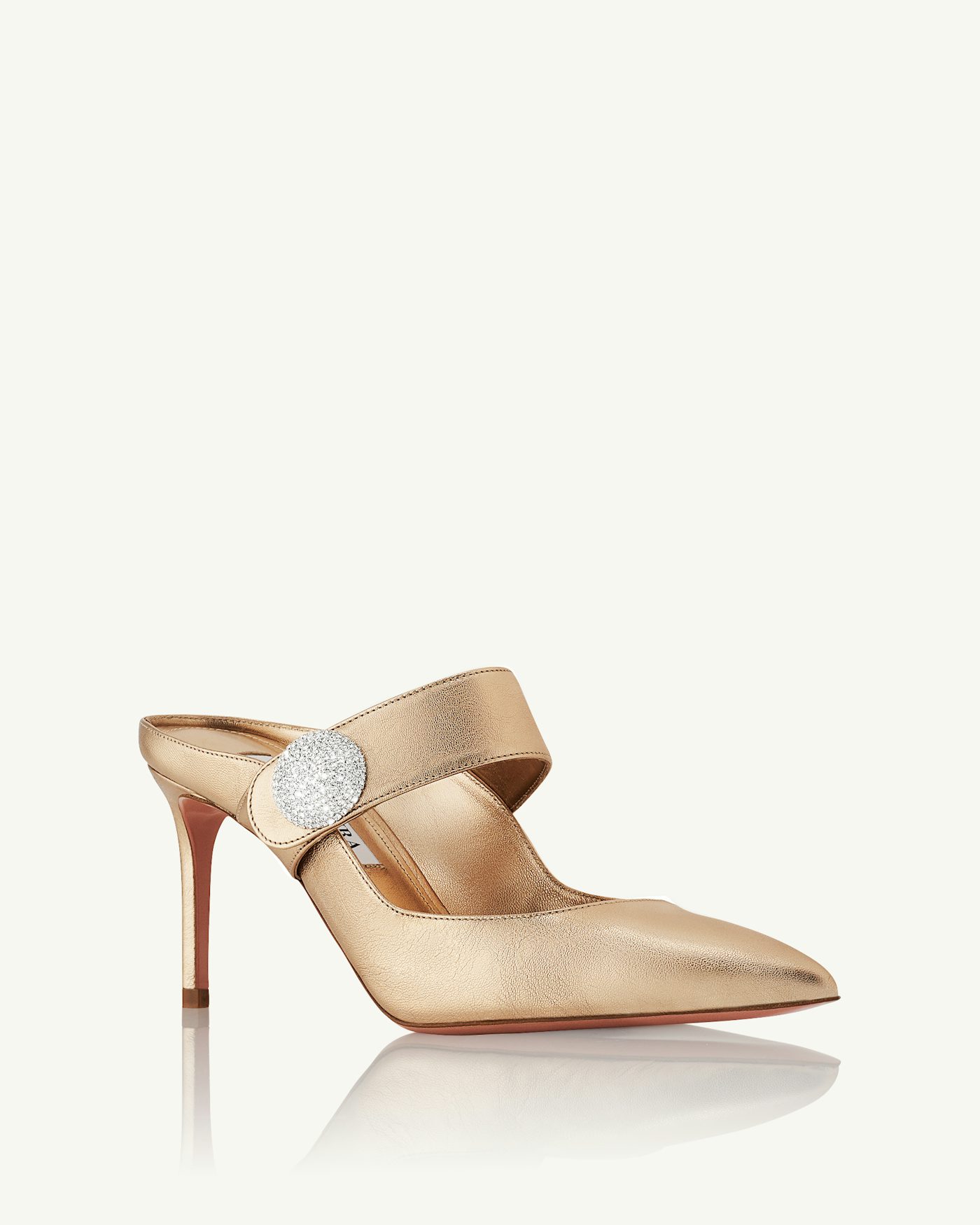 Crystal Macaron Mule 75 ROSE GOLD 1