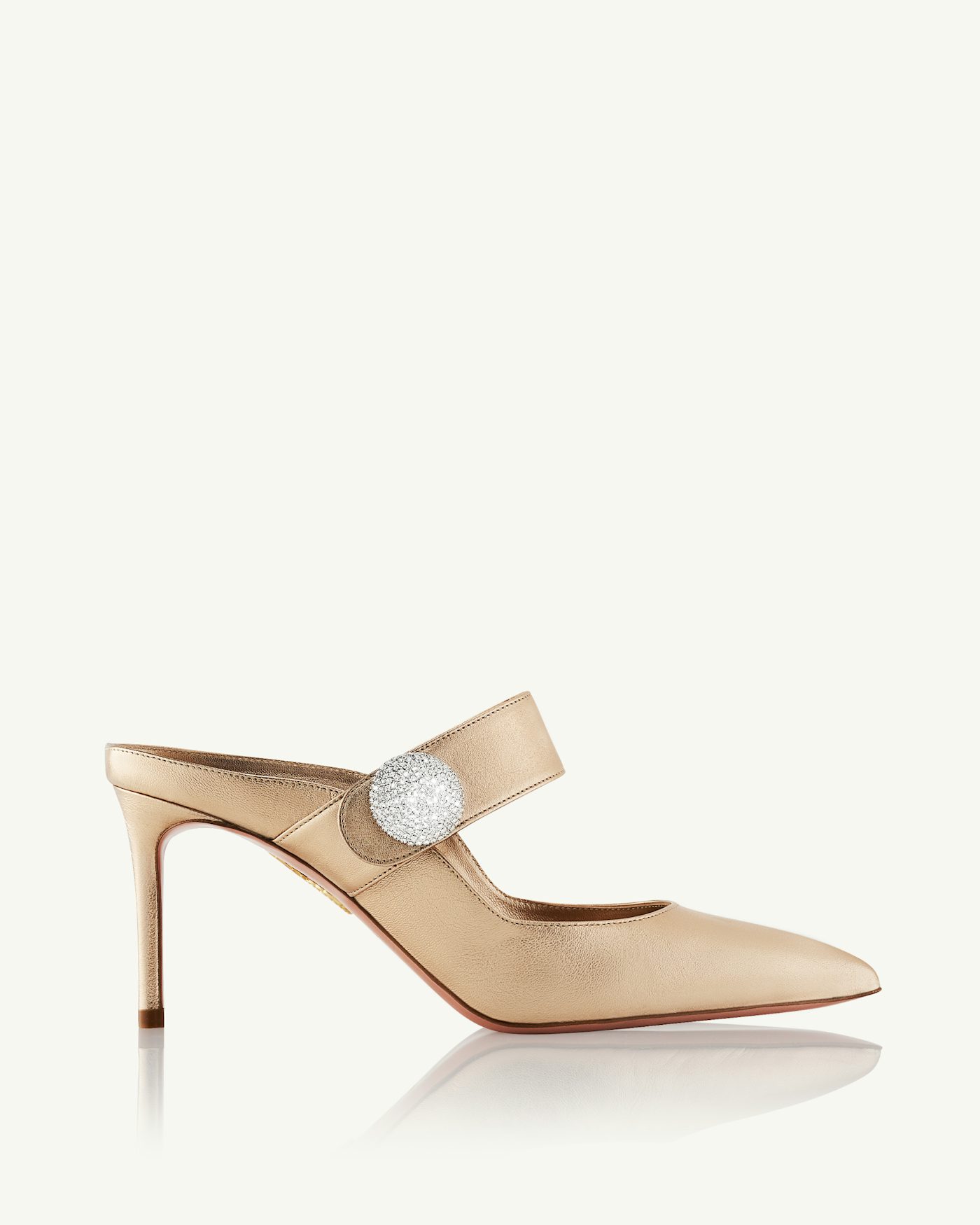 Crystal Macaron Mule 75 ROSE GOLD 2