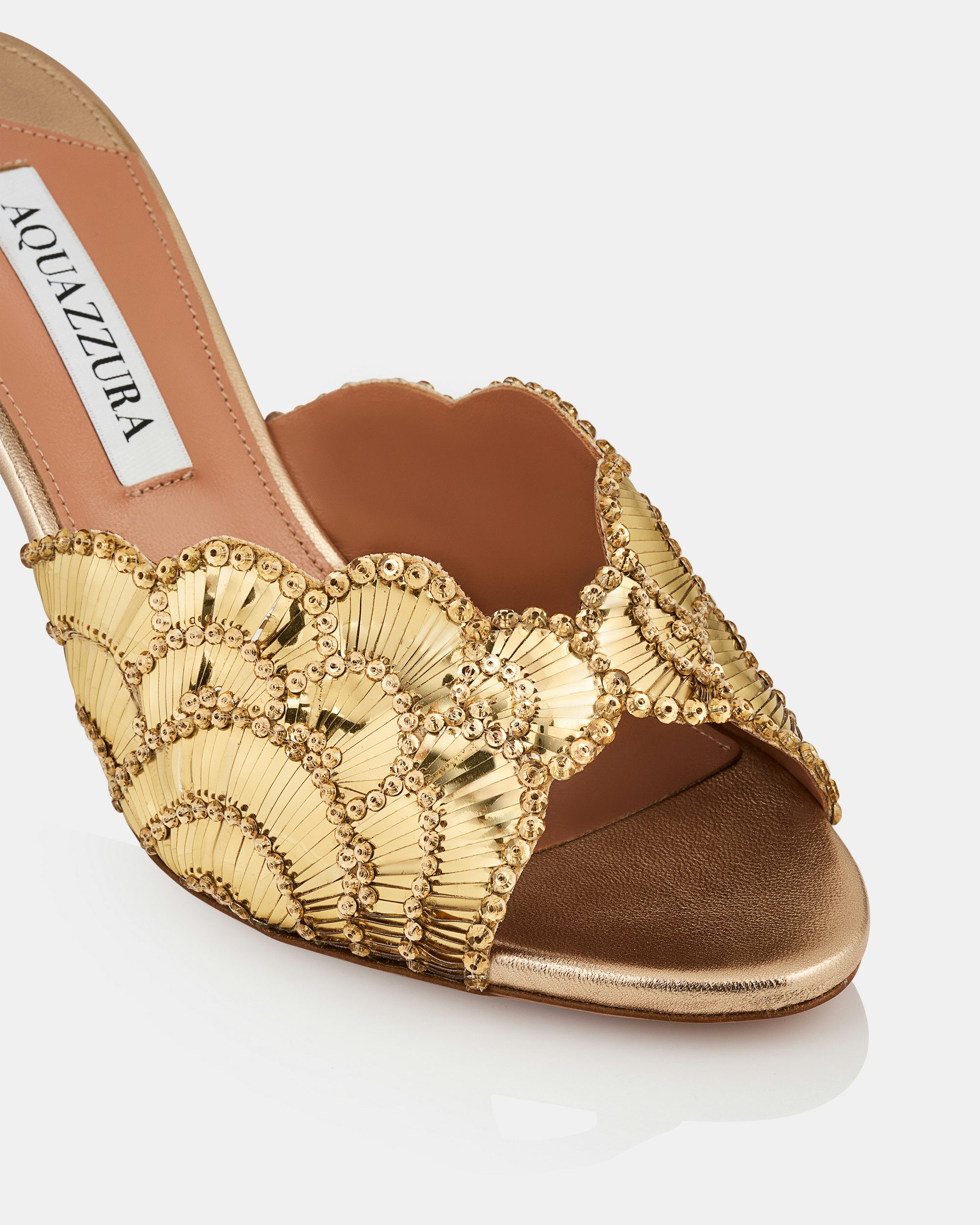 Ce Soir Mule 75 ROSE GOLD Aquazzura@ Official