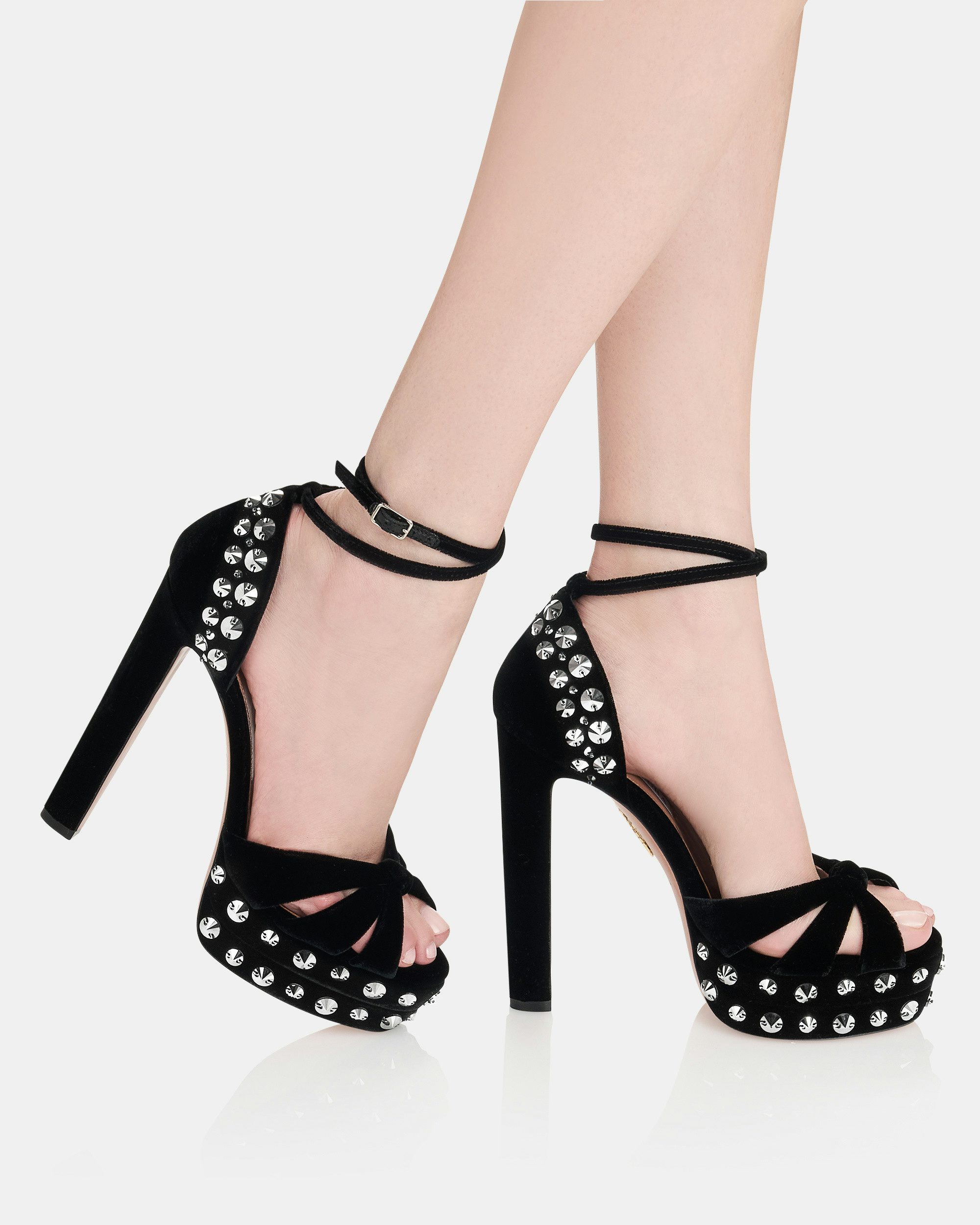 アルカ Cosmic Love Sandal Plateau 130 BLACK Aquazzura@ Official