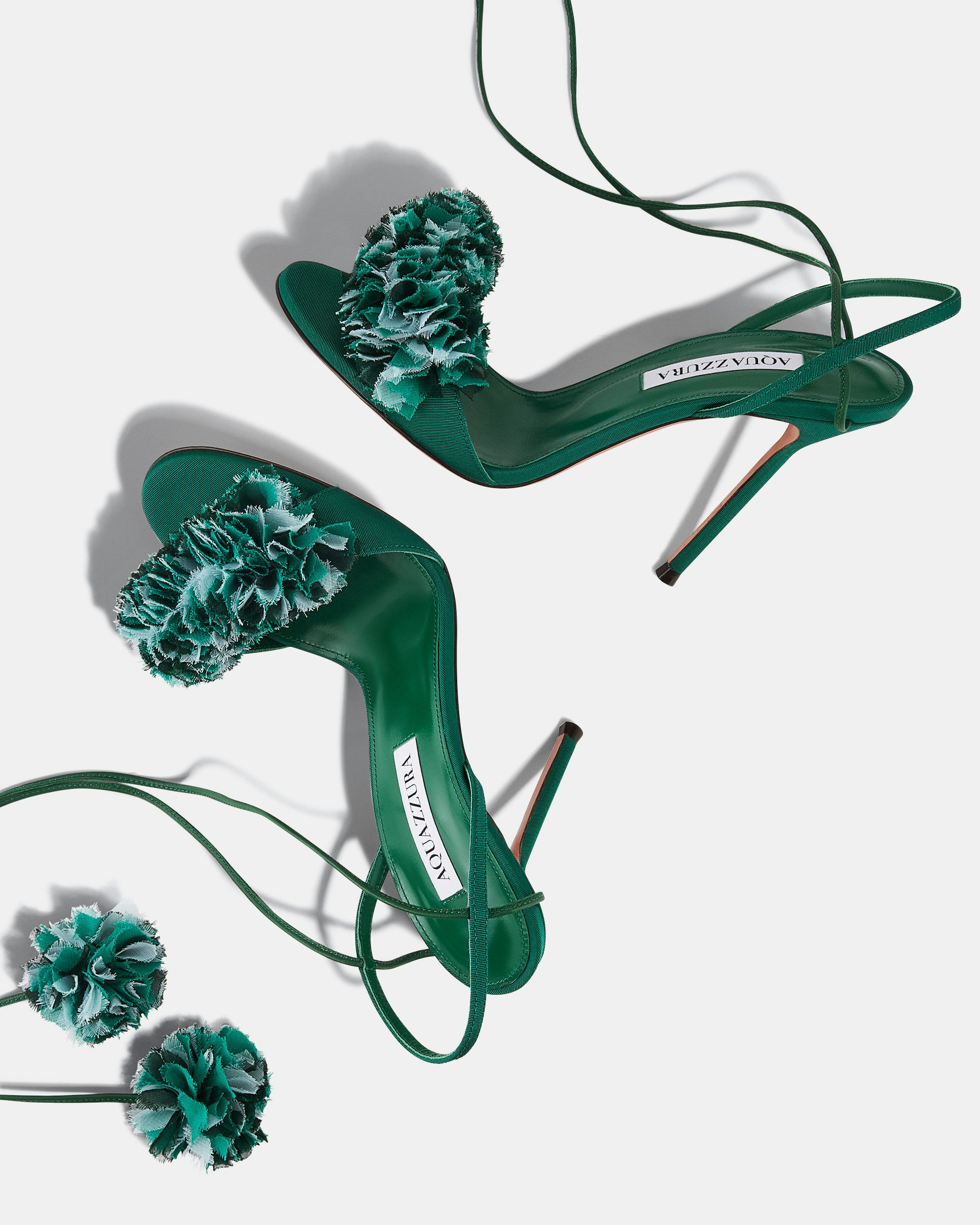 Cherry Kiss Sandal 105 GREEN Aquazzura@ Official