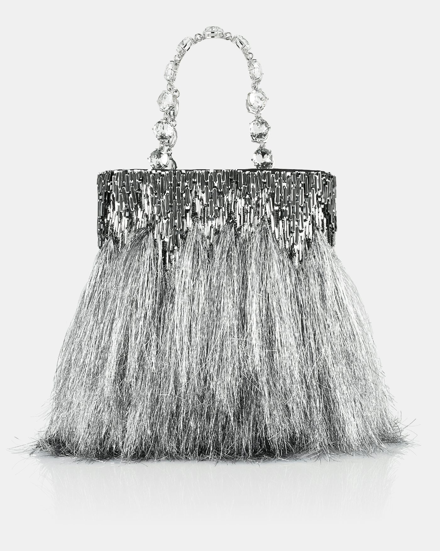 Deco Fringe Mini Tote SILVER 2