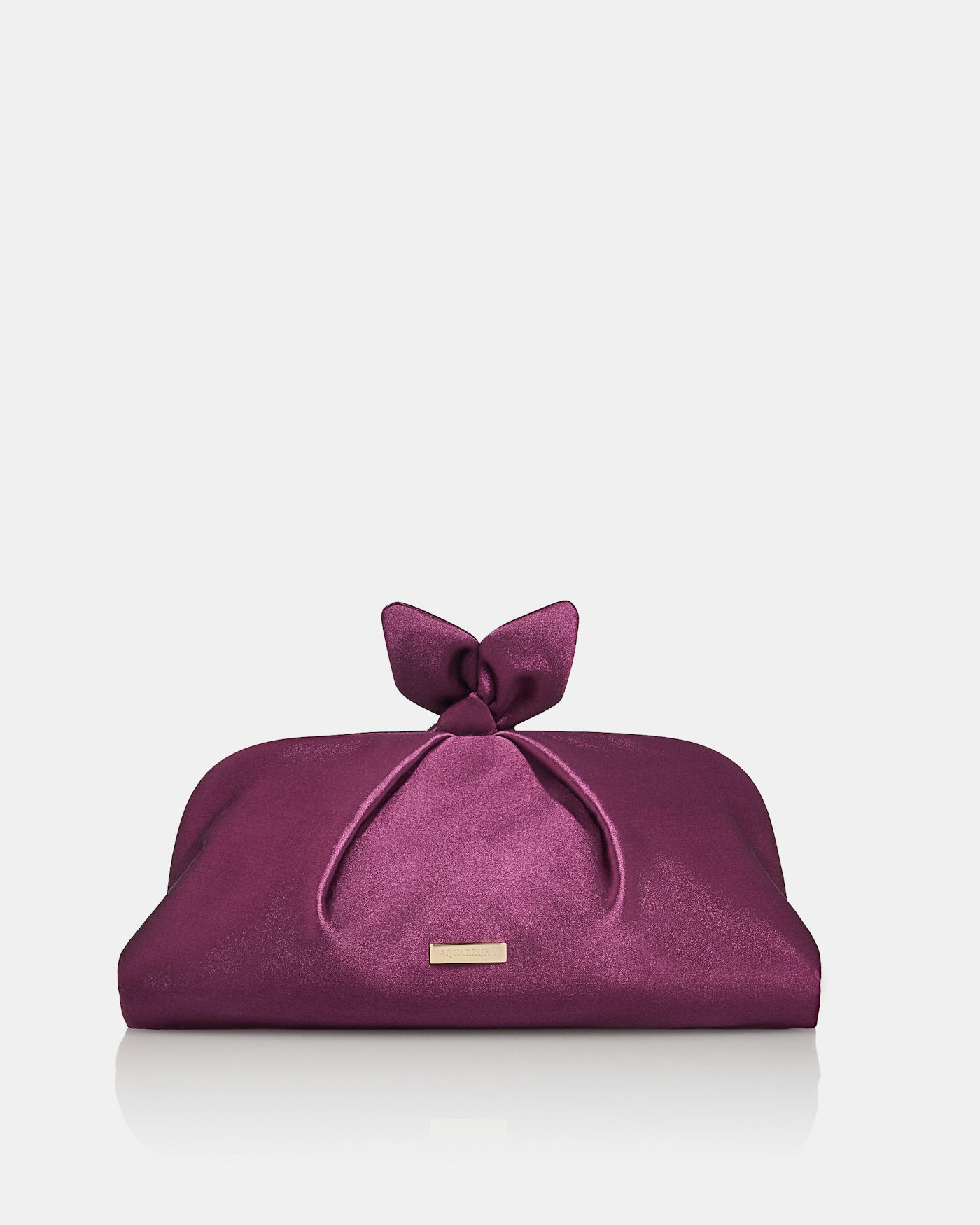 Bow Tie Clutch AUBERGINE/LIGHT GOLD 2