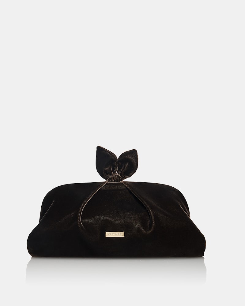 Velvet Bow Black Tie Clutch Bag Velvet Bow Clutch Talbots