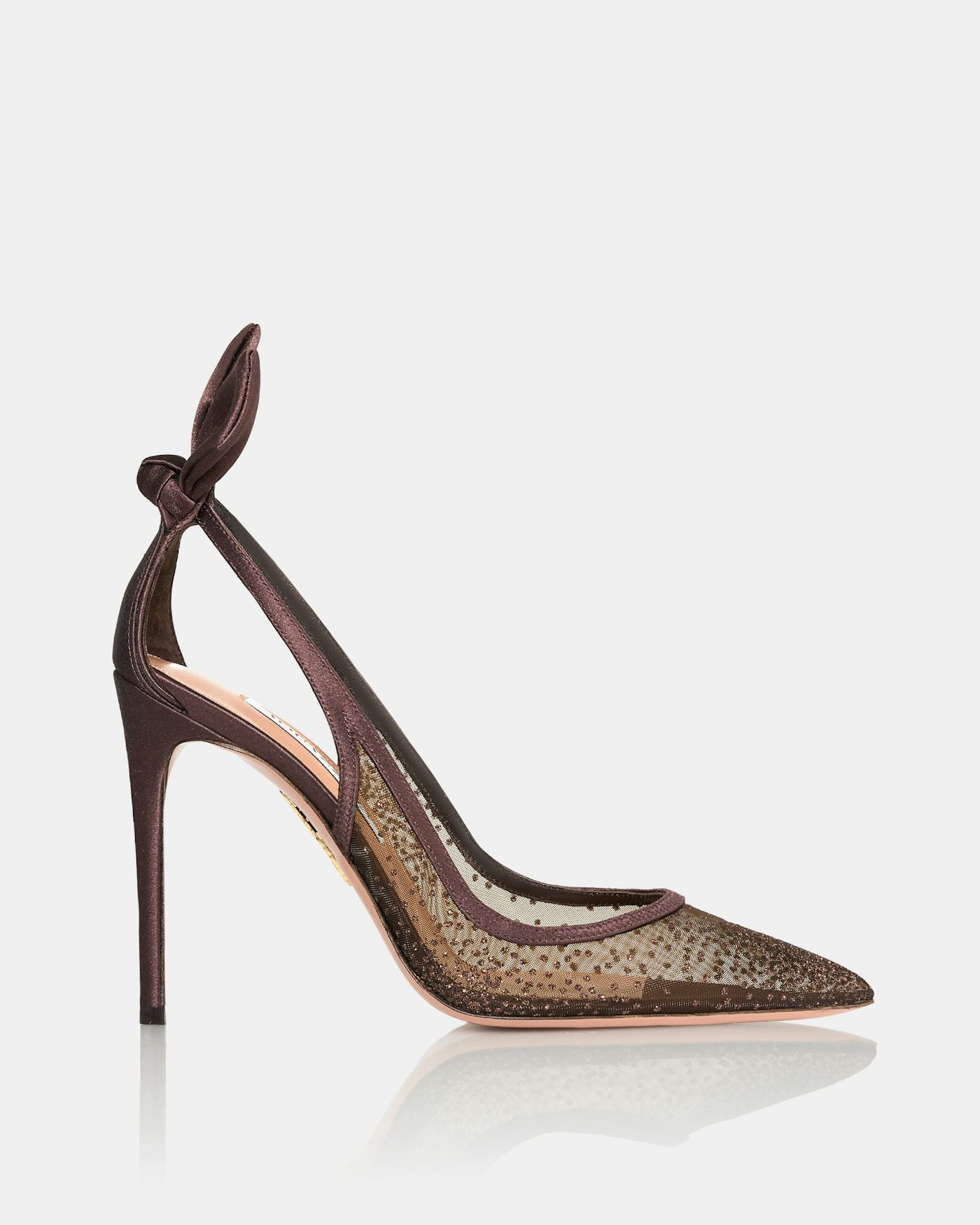 Bow Tie Mesh Pump 105 BROWN 2