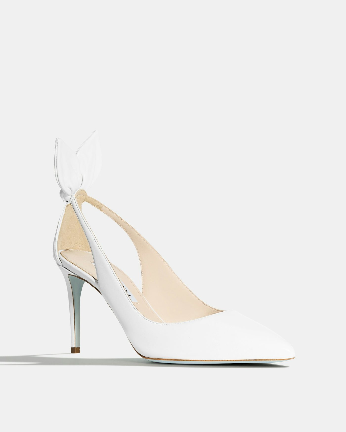 Bow Tie Pump 85 WHITE 1