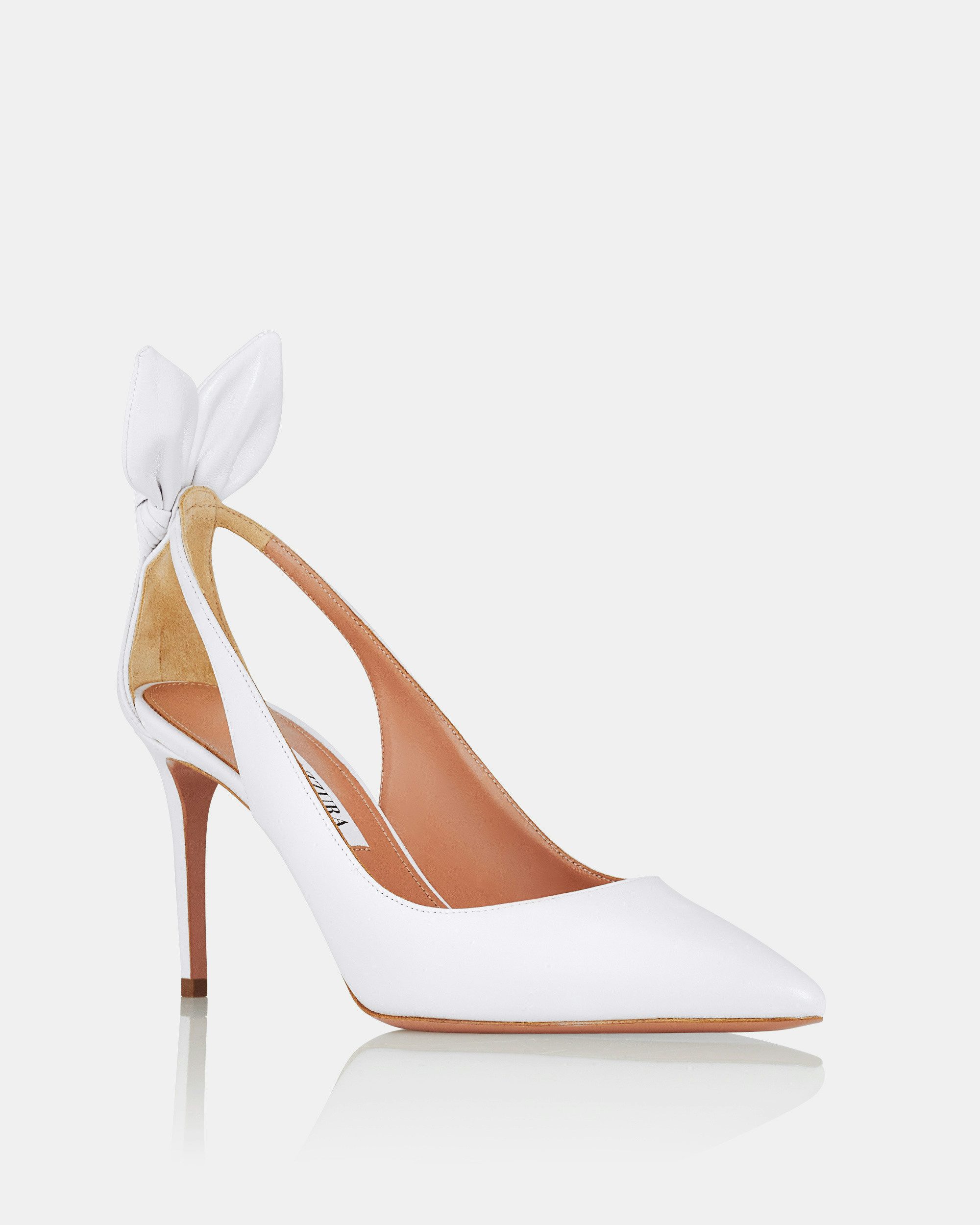 aquazzura bow tie pump 85