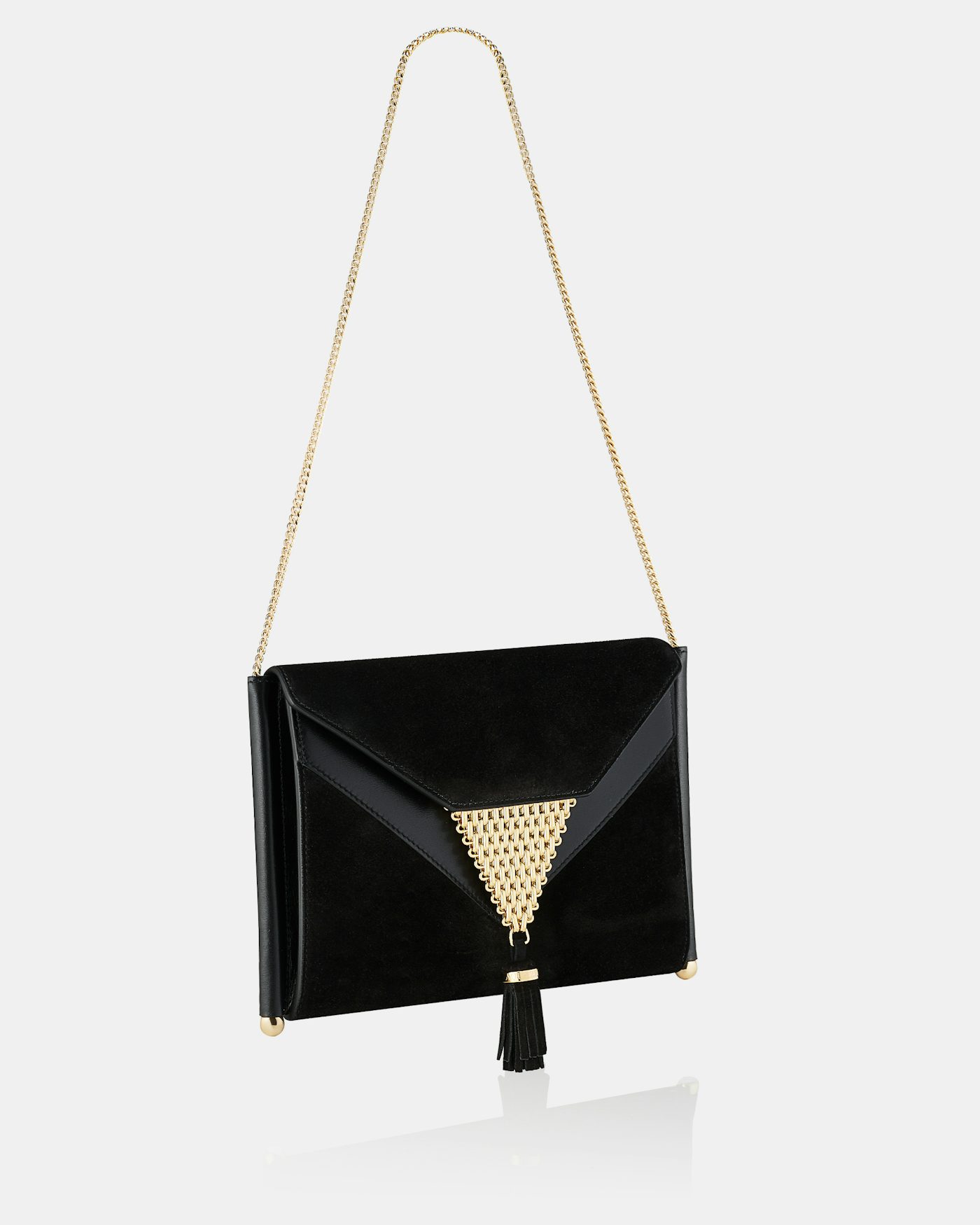 Downtown Chain Envelope Clutch BLACK 1