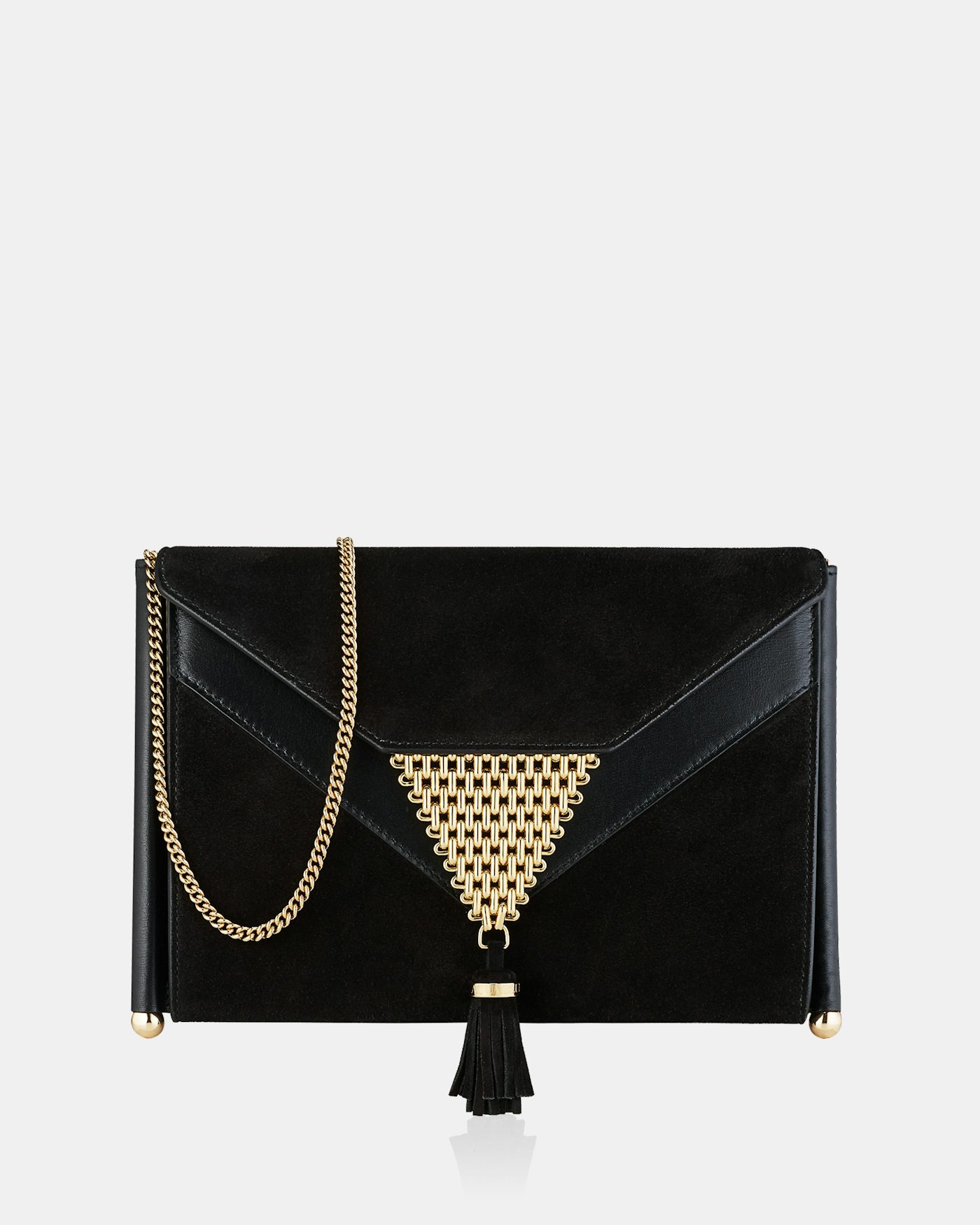 Downtown Chain Envelope Clutch BLACK 2