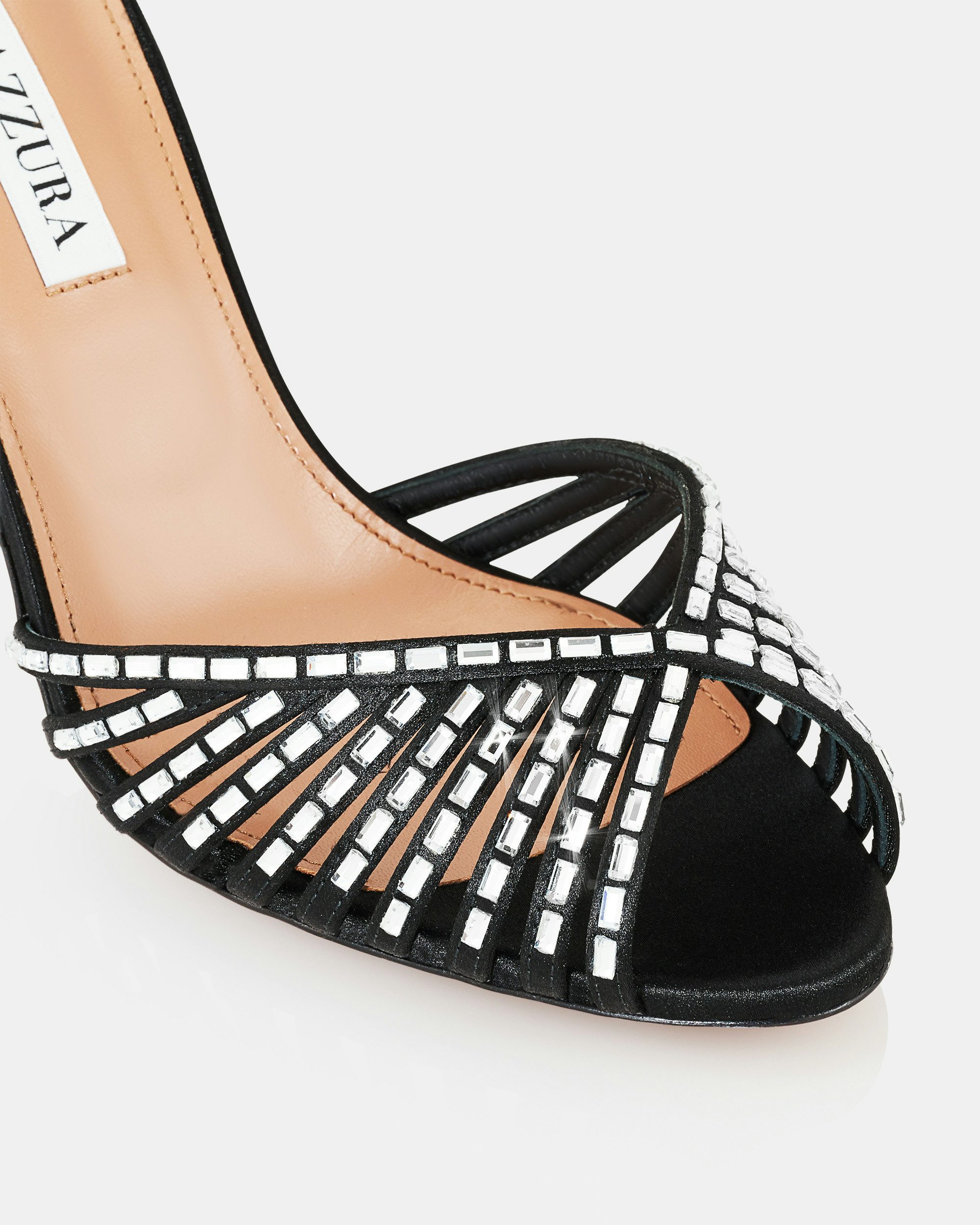 Hold Me Crystal Sandal 85 BLACK Aquazzura@ Official