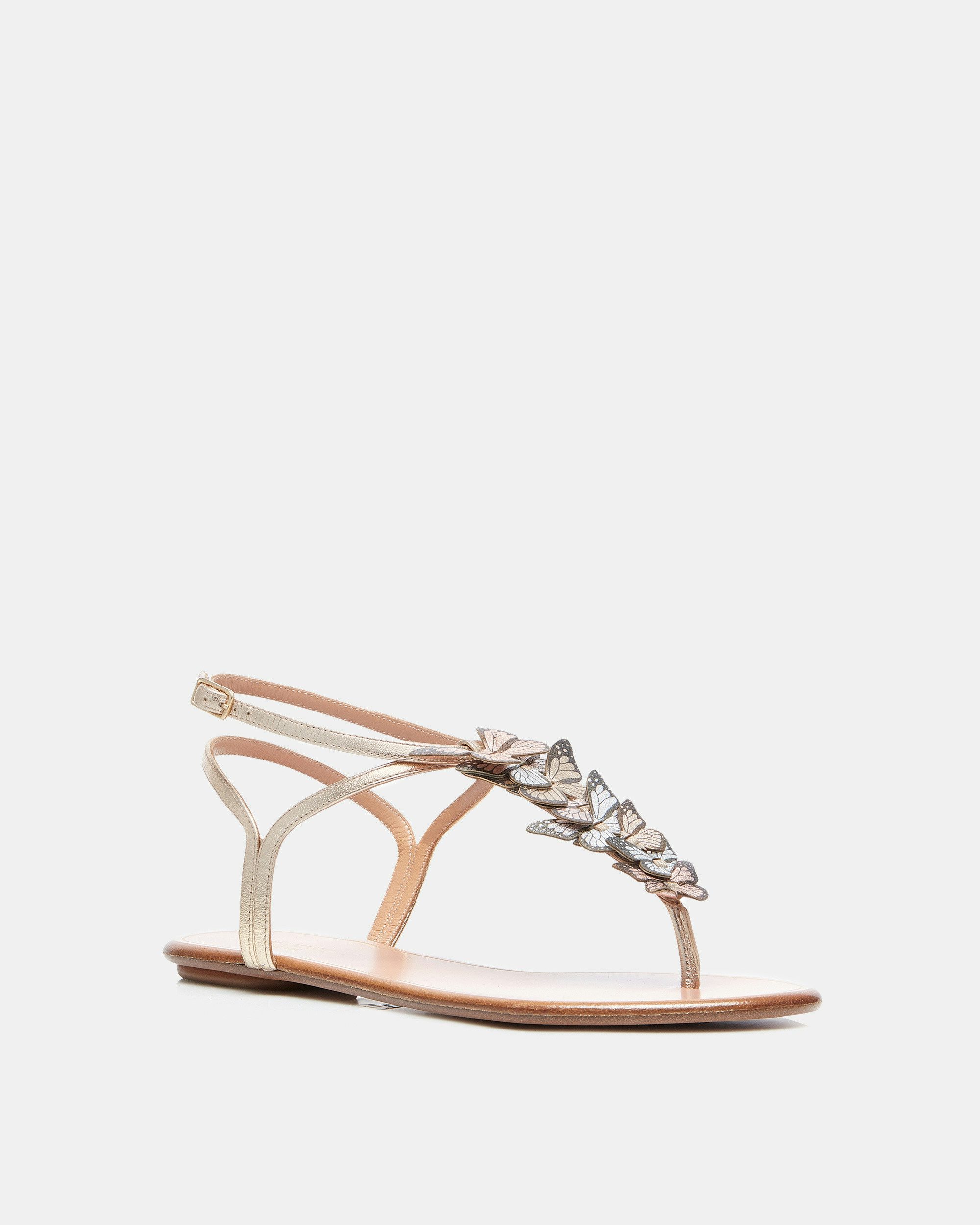 Papillon Sandal Flat GOLD Aquazzura@ Official