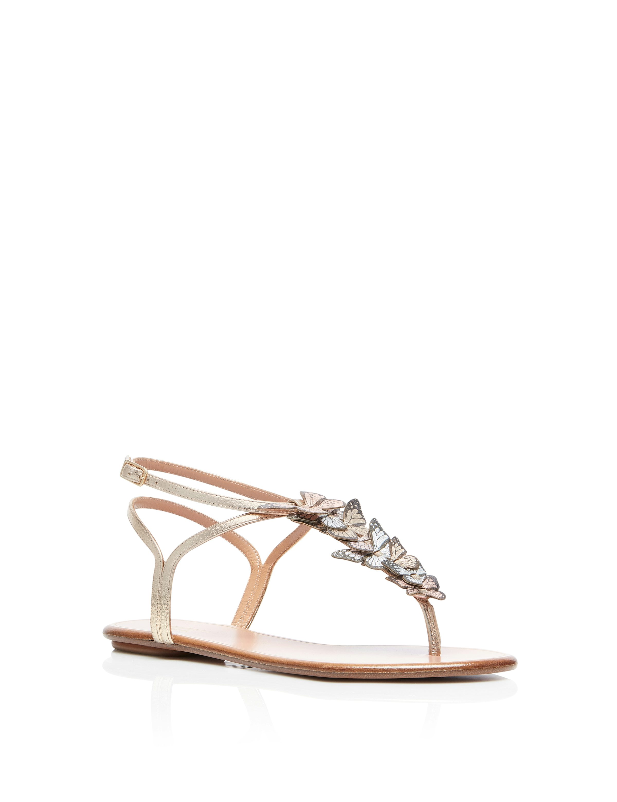 Papillon Sandal Flat GOLD Aquazzura@ Official