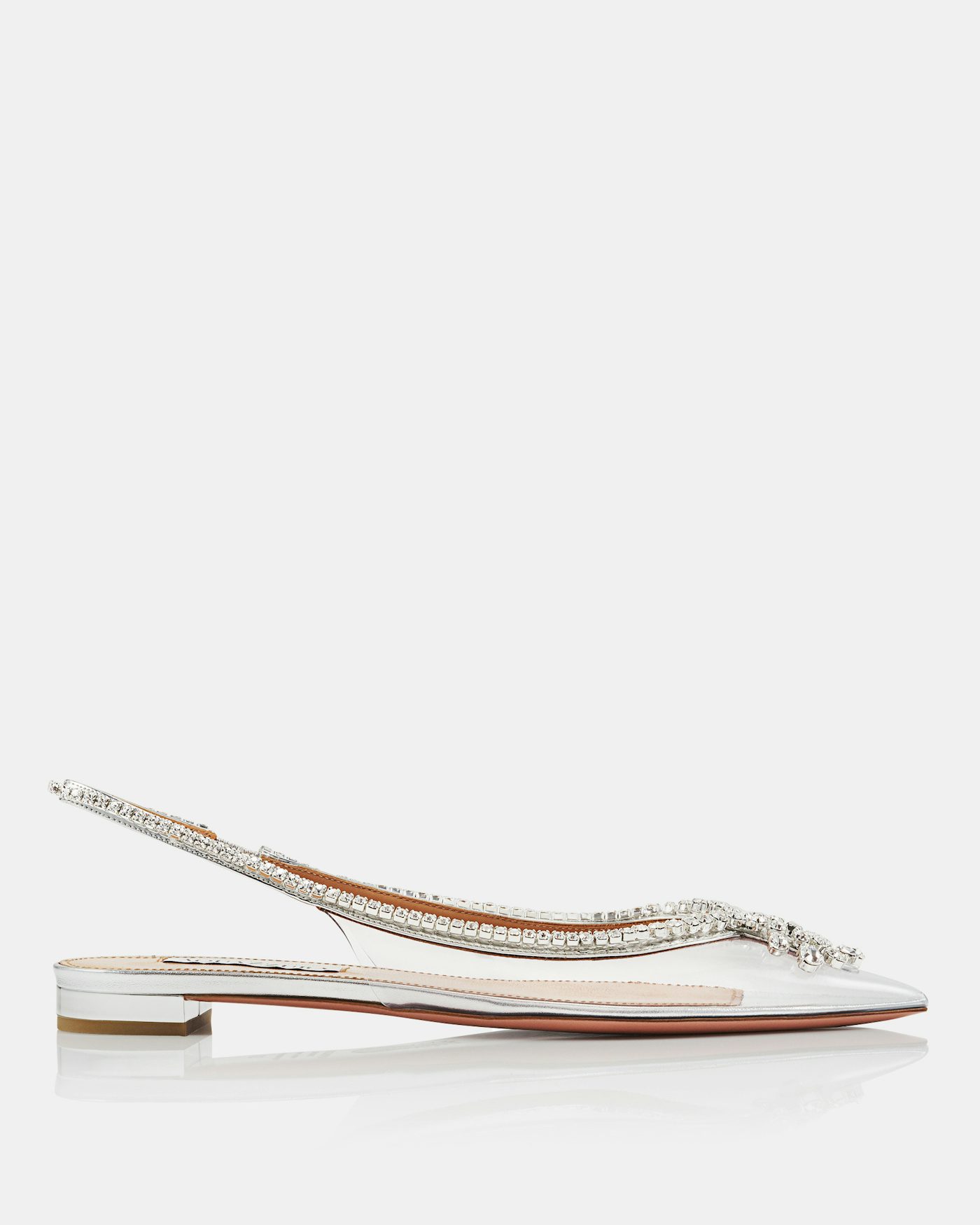 Seduction Crystal Sling Flat SILVER 2