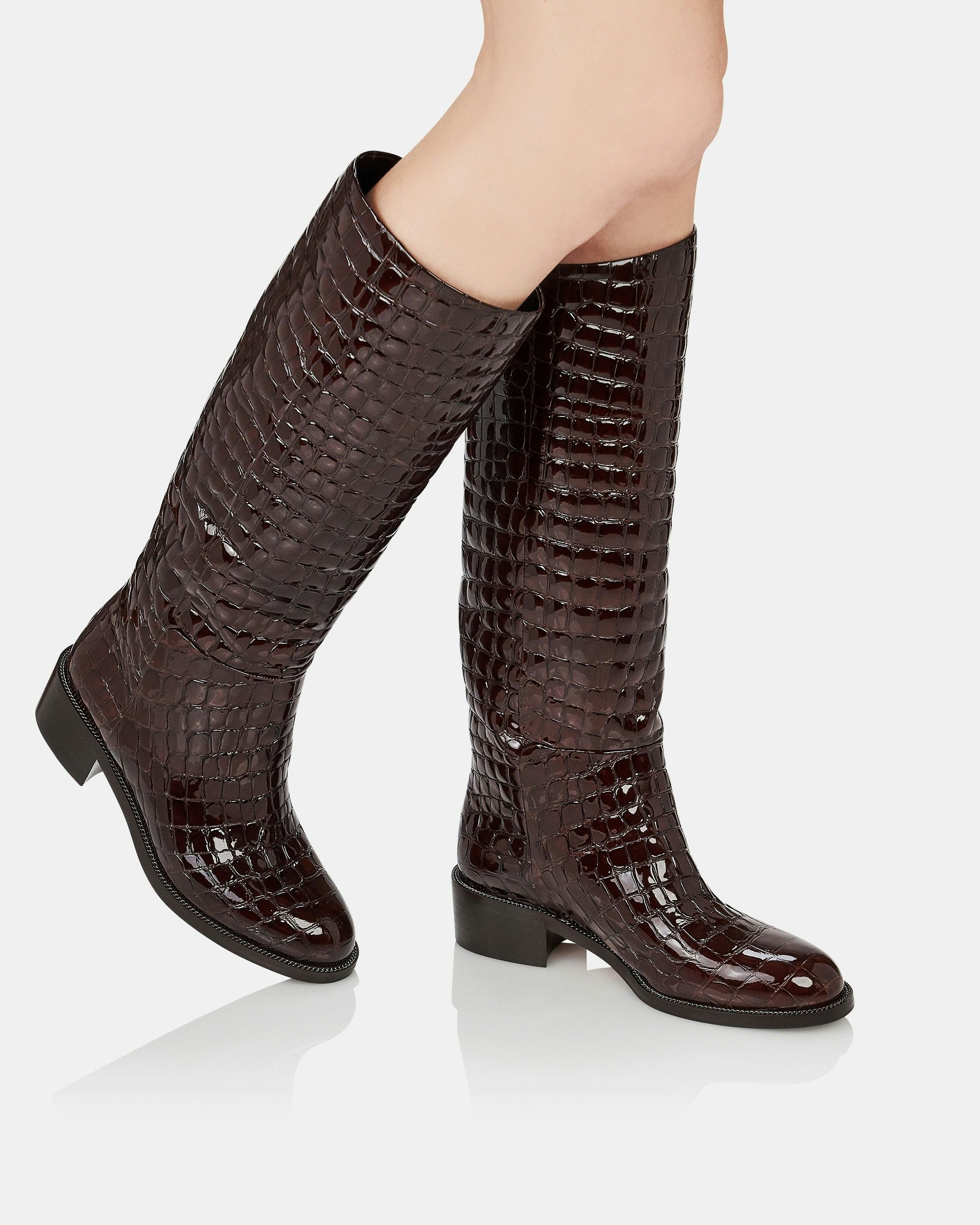 Sellier Boot Flat BROWN Aquazzura@ Official