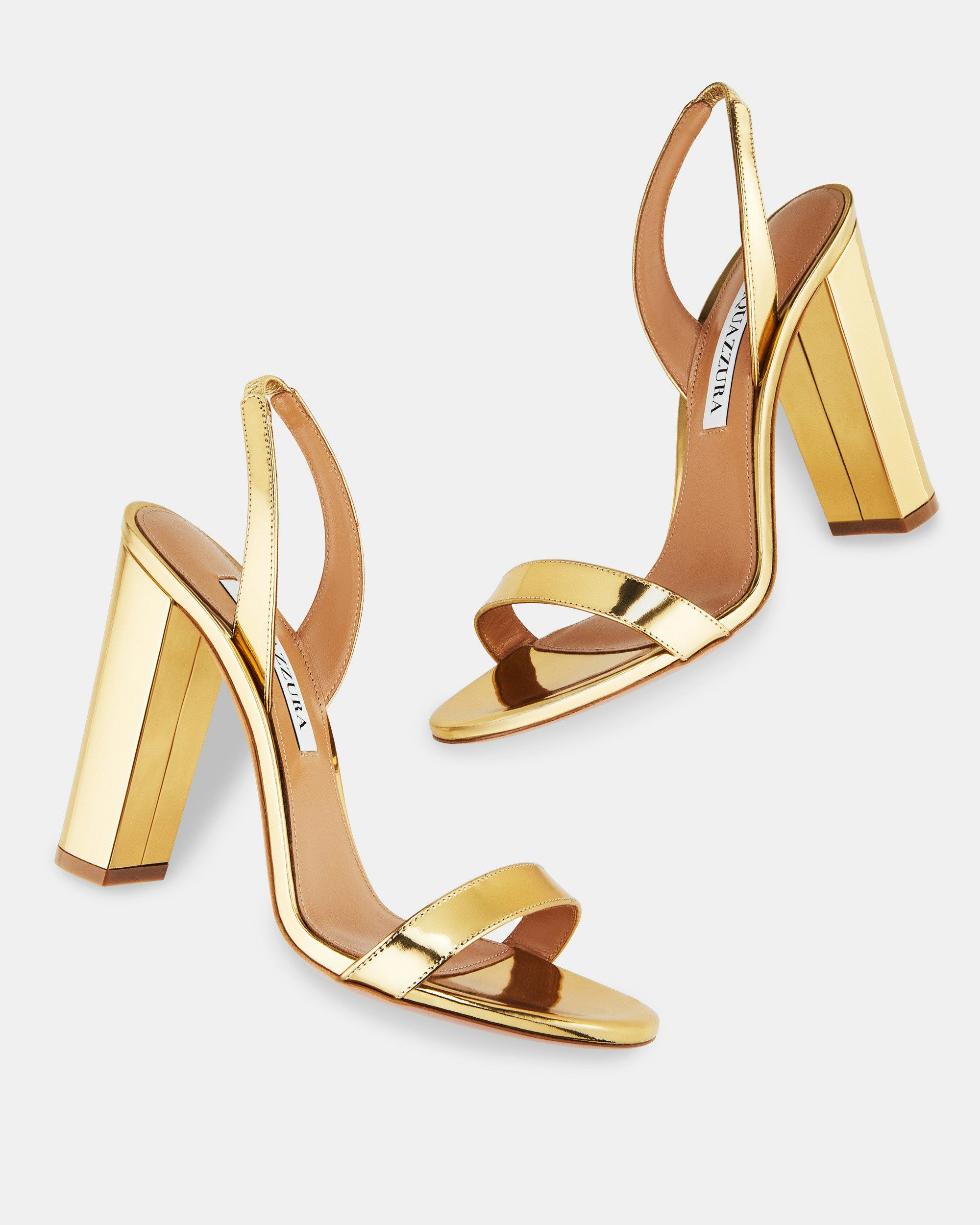 So Nude Block Sandal 105 GOLD Aquazzura@ Official