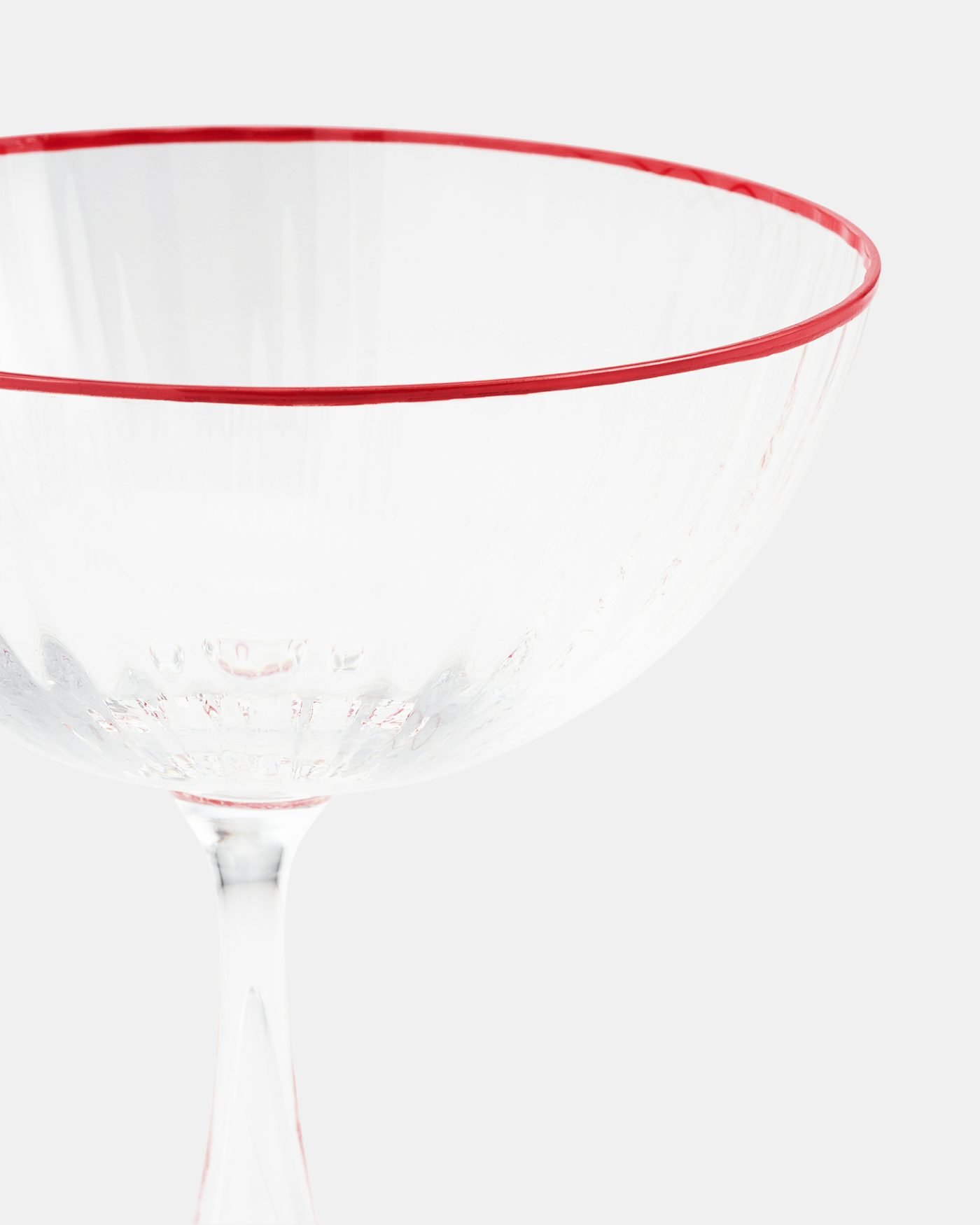 Striped Champagne Glass ROSSO 1