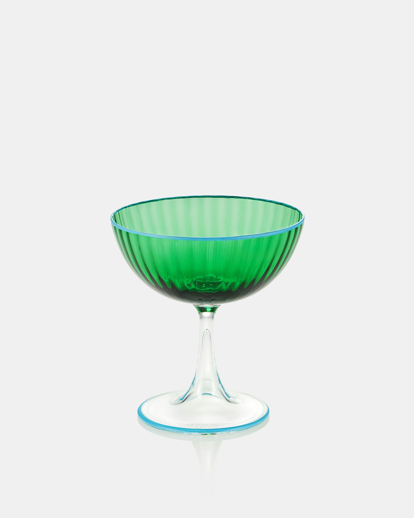 Striped Champagne Glass VERDE 1