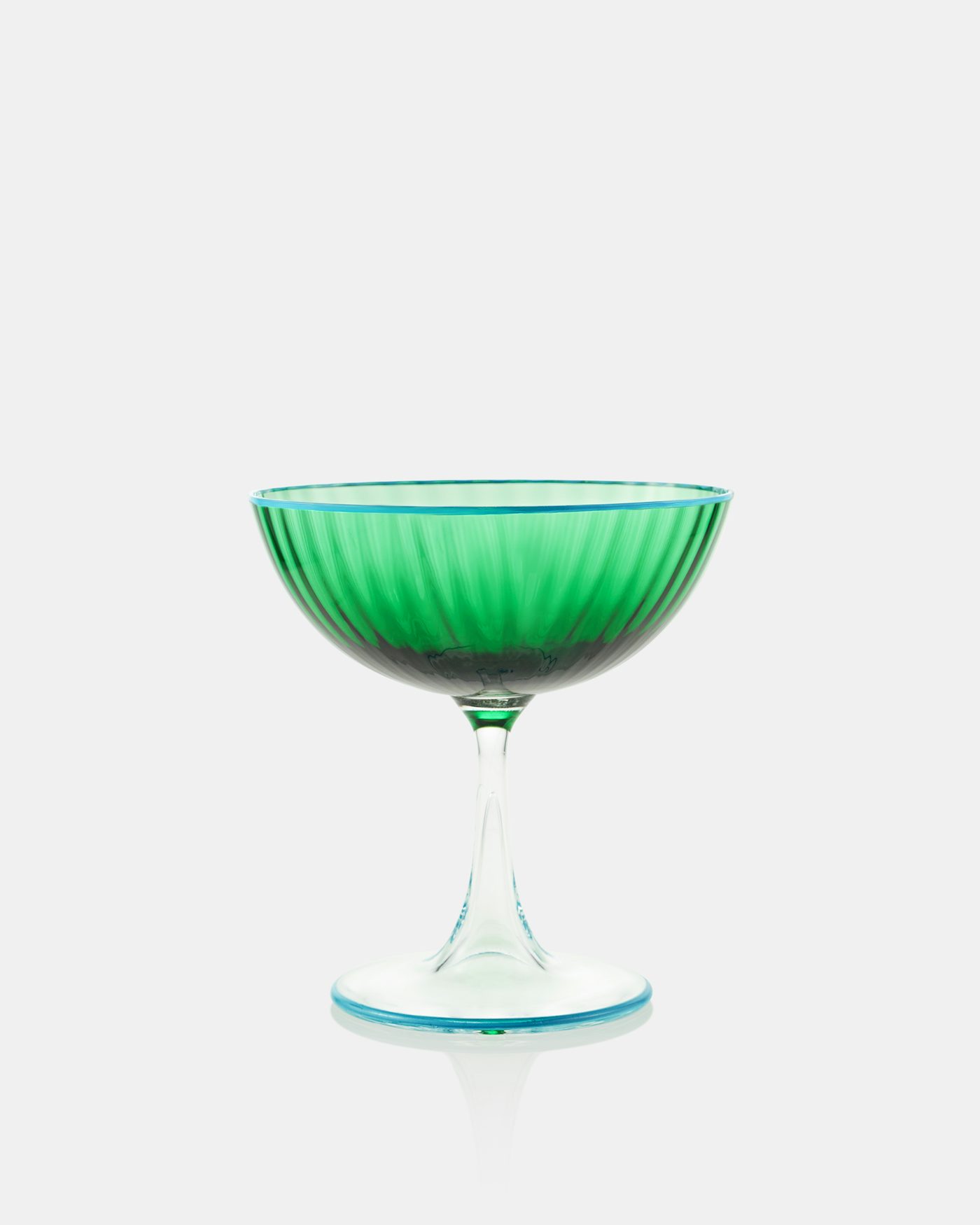 Striped Champagne Glass VERDE 2