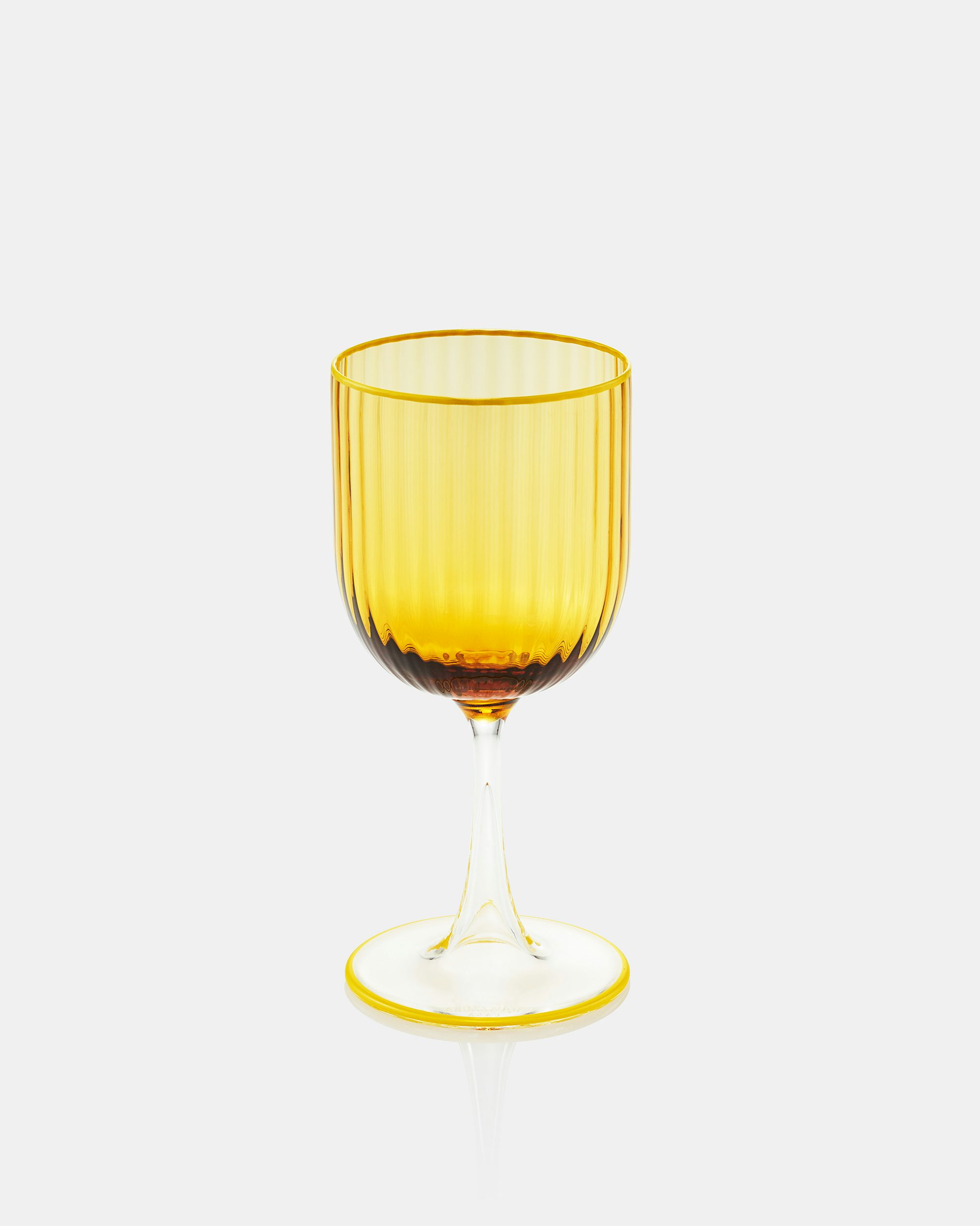 Striped Red Wine Glass