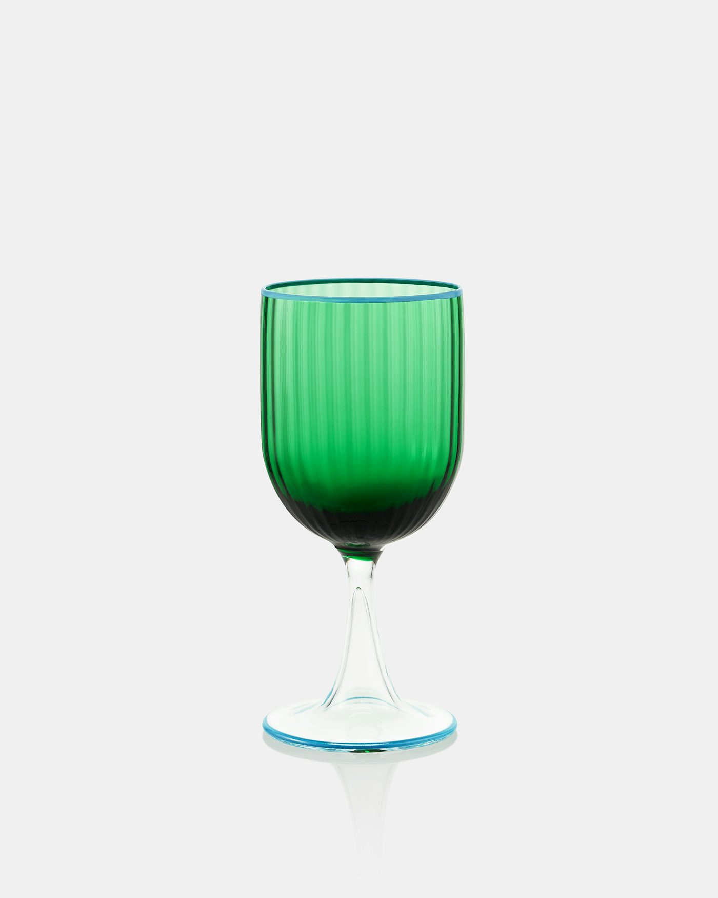 Striped White Wine Glass VERDE 1