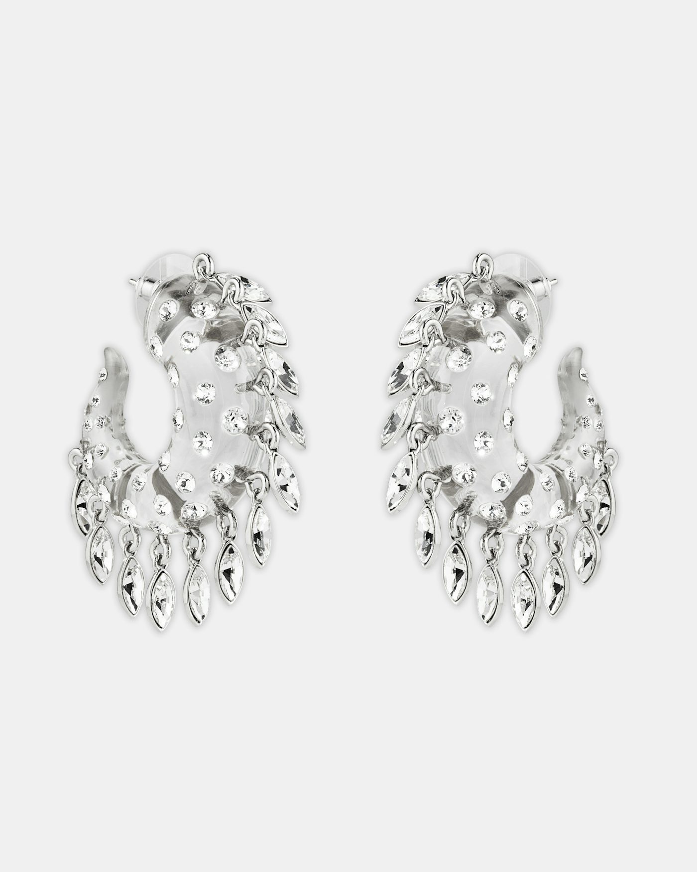 Temptation Crystal Earrings SILVER 2
