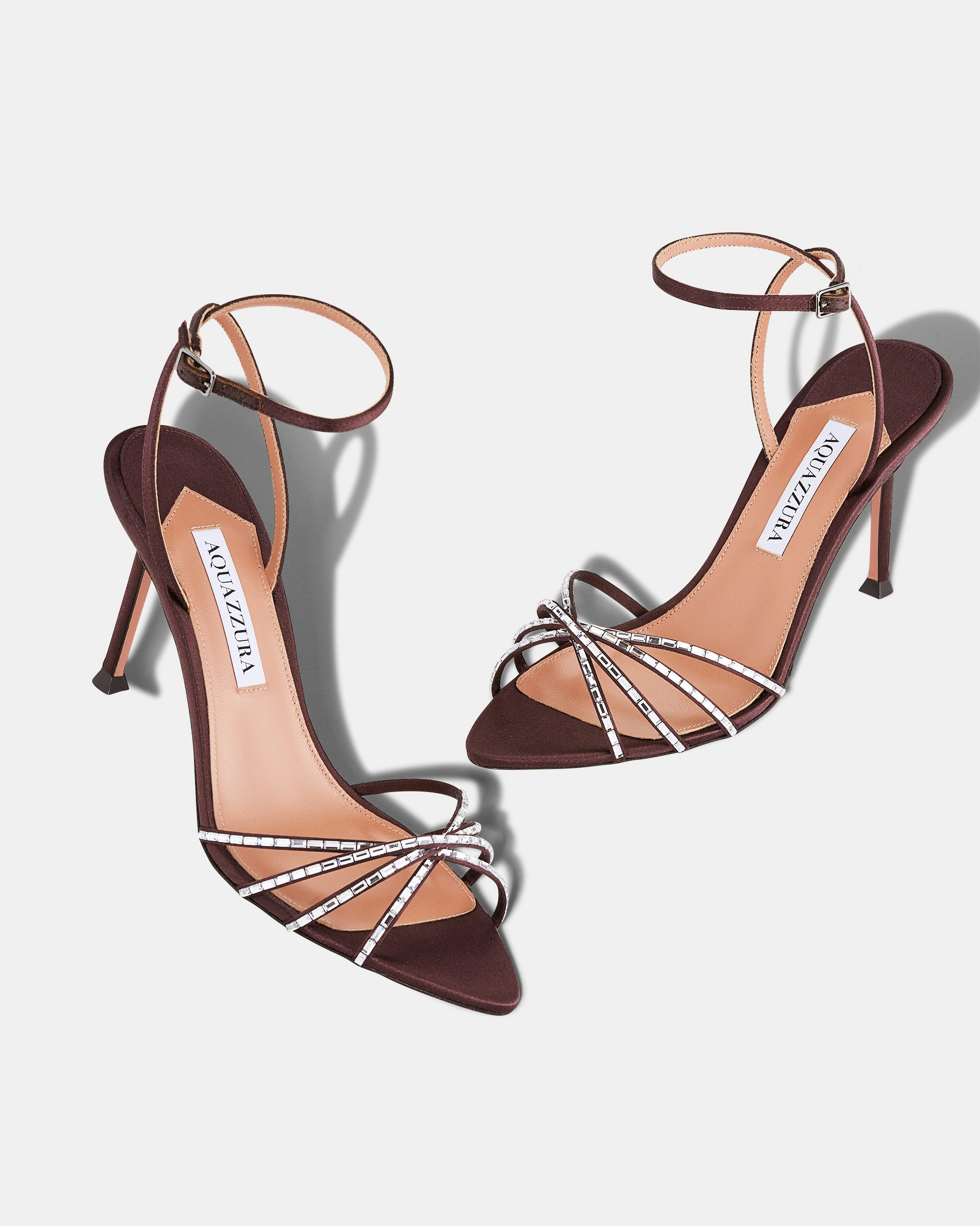 はるな Tell Me Crystal Sandal 85 BROWN Aquazzura@ Official