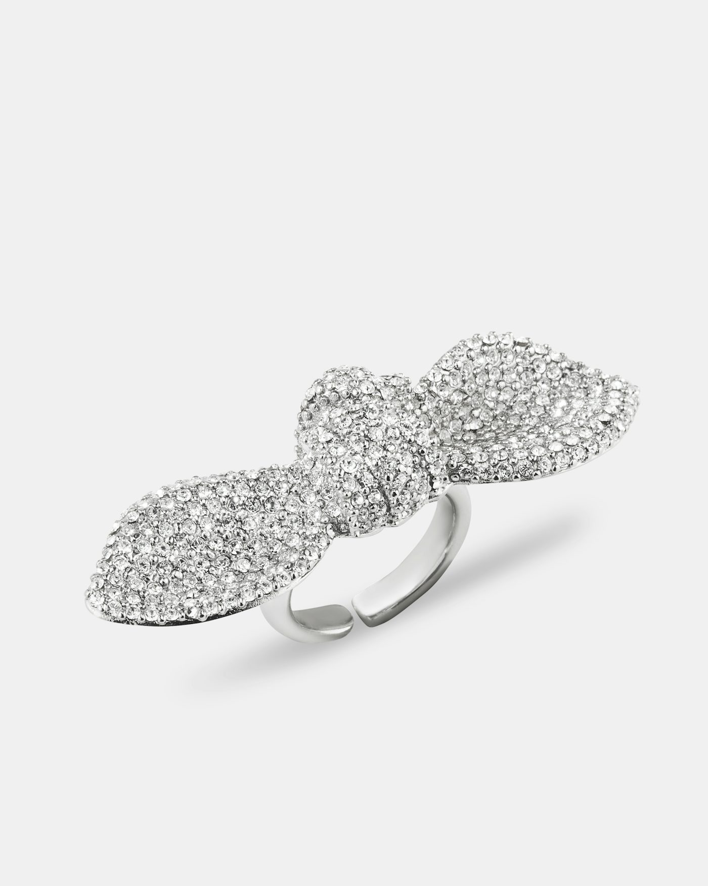 Very Bow Tie Crystal Ring SILVER 1