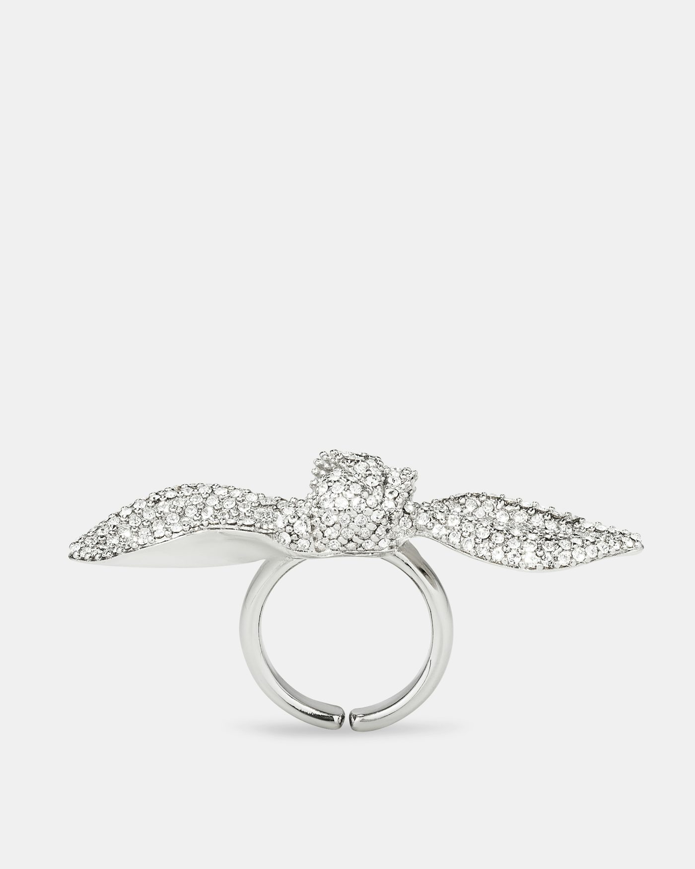 Very Bow Tie Crystal Ring SILVER 2